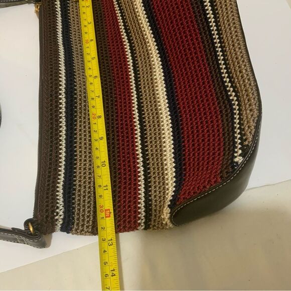 THE SAK Multi-Color Stripe Crochet Short Shoulder Handbag NWOT - Picture 10 of 11